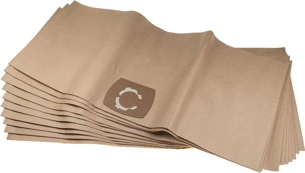 vhbw 10x Staubbeutel kompatibel mit Parkside PNTS 30/xx Staubsauger - 33,1cm x 77,7cm beige