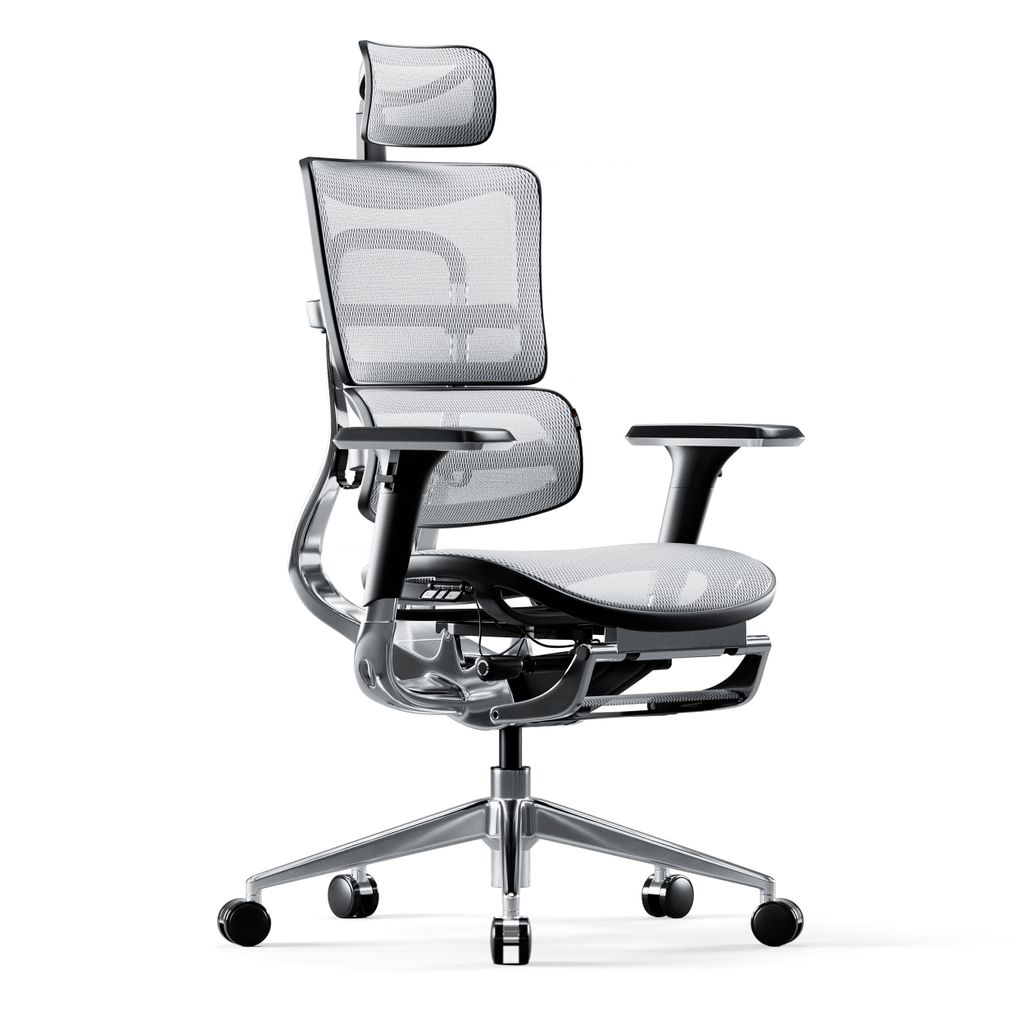 Sedia ergonomica Diablo V-Master: bianco e nero Immagine del prodotto 