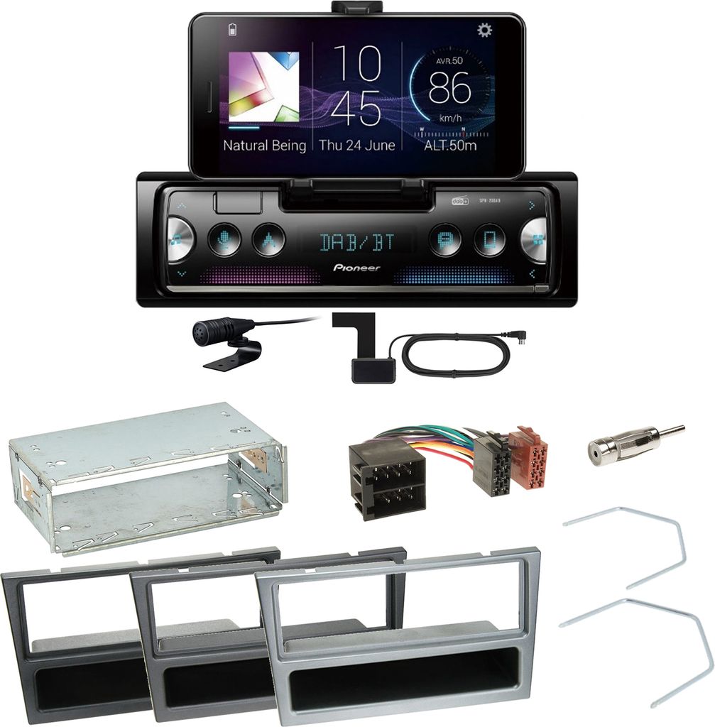 Pioneer SPH-20DAB DAB+ FLAC Einbauset für Opel Omega B Meriva A Agila Vivaro