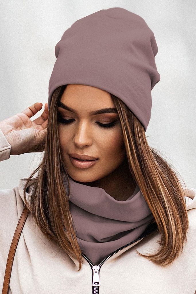 Ivon Hut- und Schornsteinset für Frauen Solofag mokka One Produktbild 
