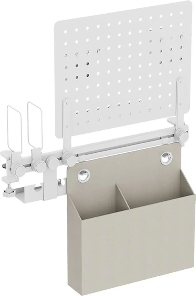 Organisateur de Bureau Mural à Panneau Perforé Blanc - Kit Logilink