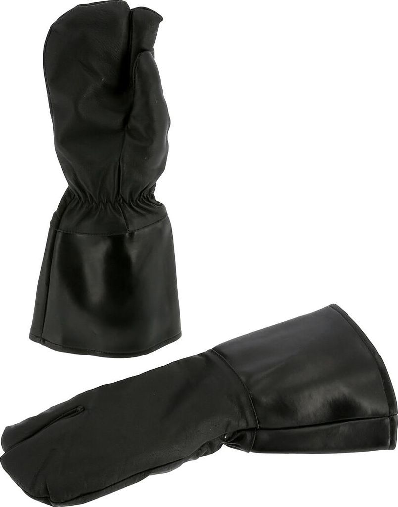 Krad-Stulpenhandschuhe, aus Leder & Kunstleder, Größe: S