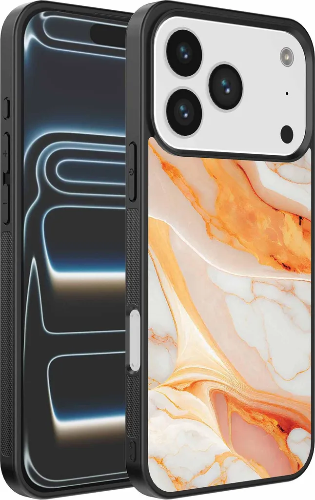 Cover iPhone 17 Pro Marmo Arancione Smartphonica | Trend 2026