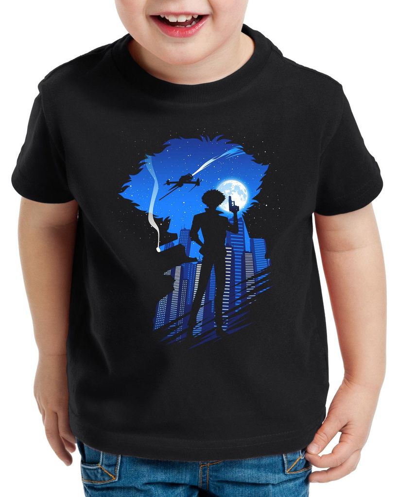 style3 Space Cowboy Night T-Shirt für Kinder