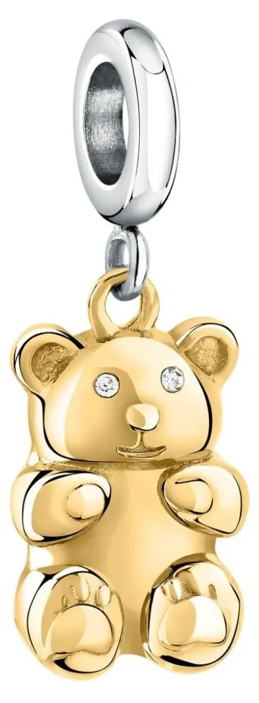 Pendentif ourson bicolore en acier pour bracelet femme Drops SCZ1299