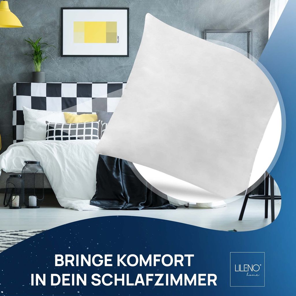 LILENO HOME Federkissen 80x80 cm [1er Set] - Kissen 80 x 80 Produktbild 3