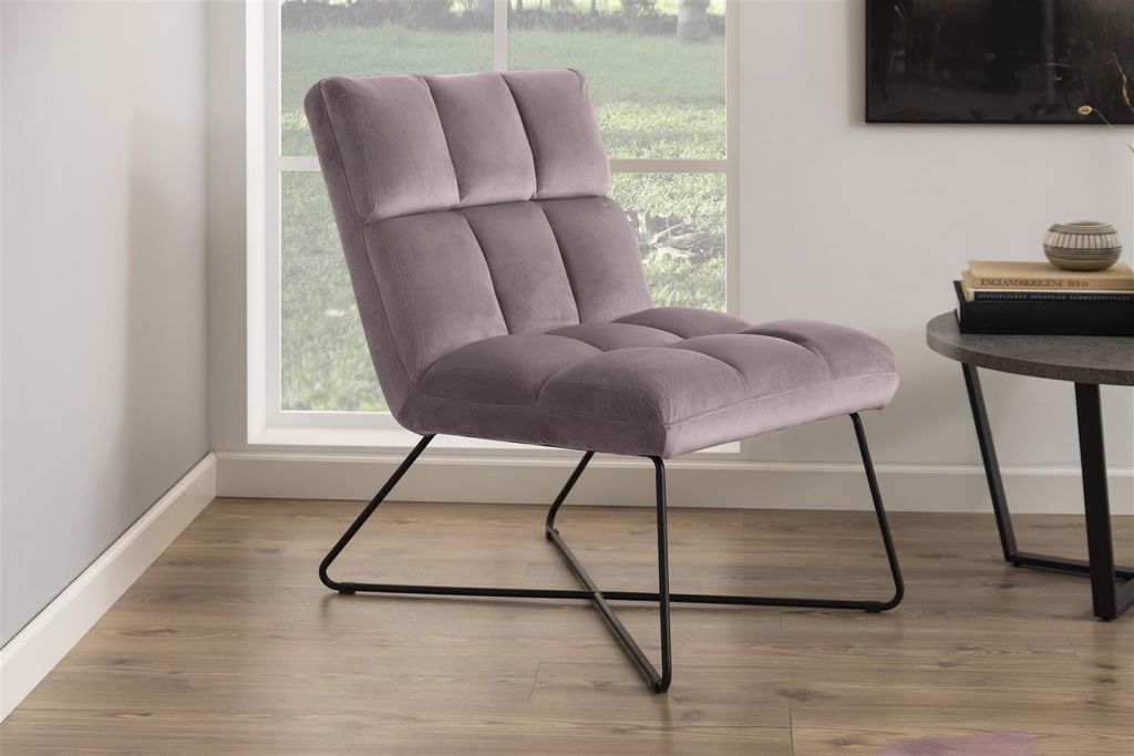 Loungestuhl Cocktailsessel Loungesessel Stuhl Clubsessel Stuhl "Aalborg I" Dusty Rose