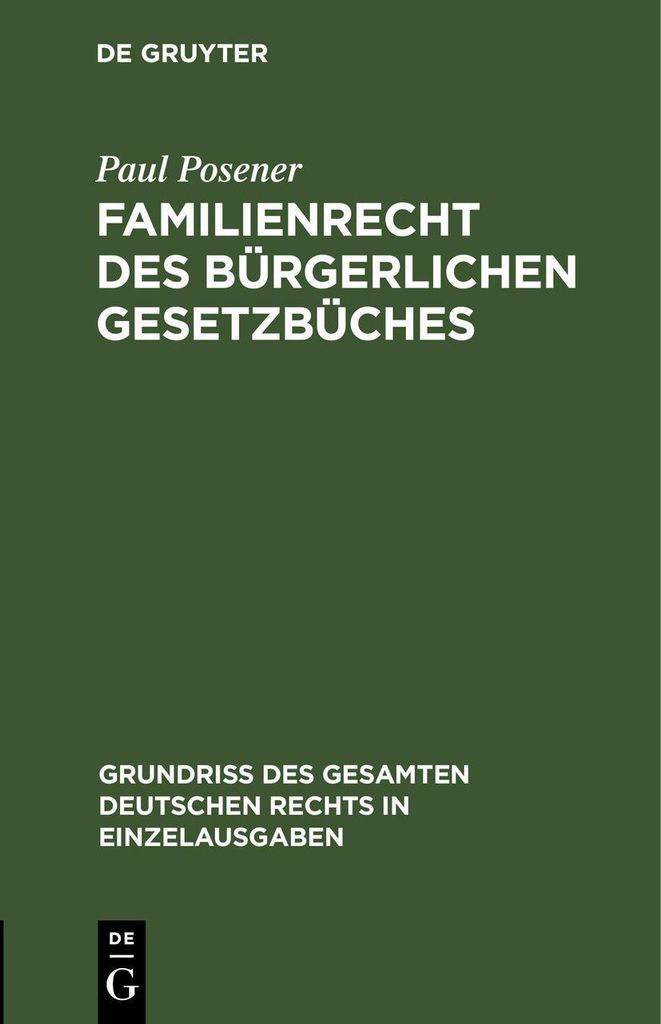 Familienrecht des Bürgerlichen Gesetzbüches