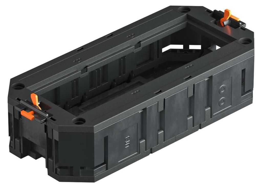 OBO UT3 45 3 Uniträger f.3 Modul45-Geräte 165x76x40 PA gsw Produktbild 