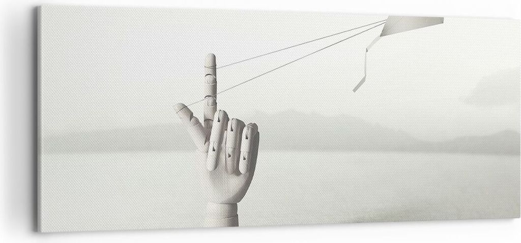 Bild auf Leinwand - Leinwandbild - Einteilig - Modern Hand Drachen - 100x40cm - Wand Bild - Wanddeko - Wandbilder - Leinwanddruck - Bilder - Wandde...
