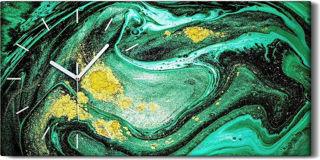 Wandkunst Leinwand Bild Uhr Geräuschlos Kunstdruck 60x30 Malerei Abstrakte Kunst - weiße Hände
