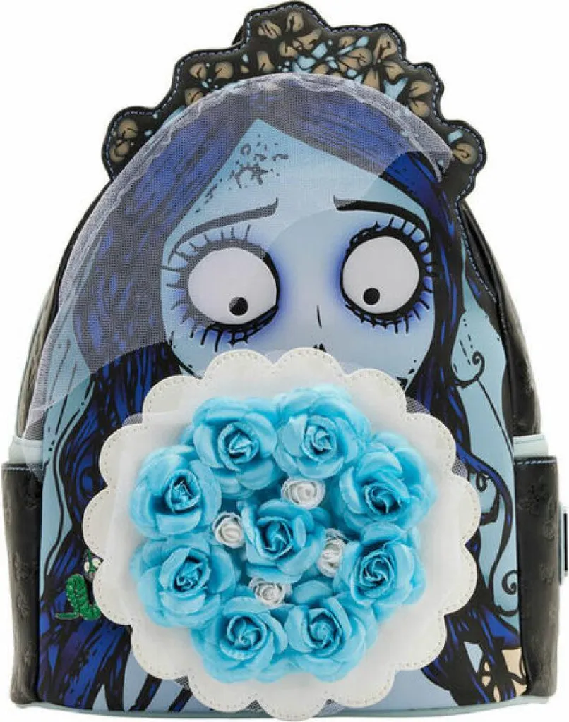 Sac Loungefly Emily Les Noces Funèbres détails brodés et fleurs 3D