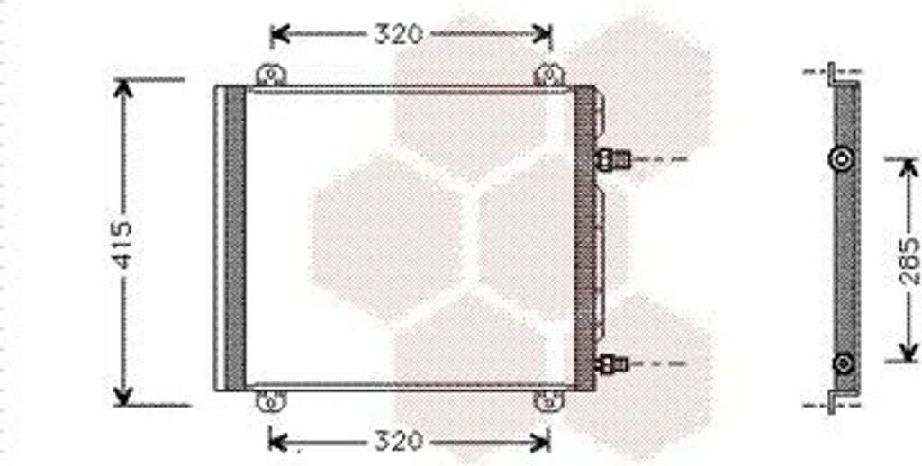 VAN WEZEL 43005235 Kondensator Klimaanlage Klimakondensator Produktbild 