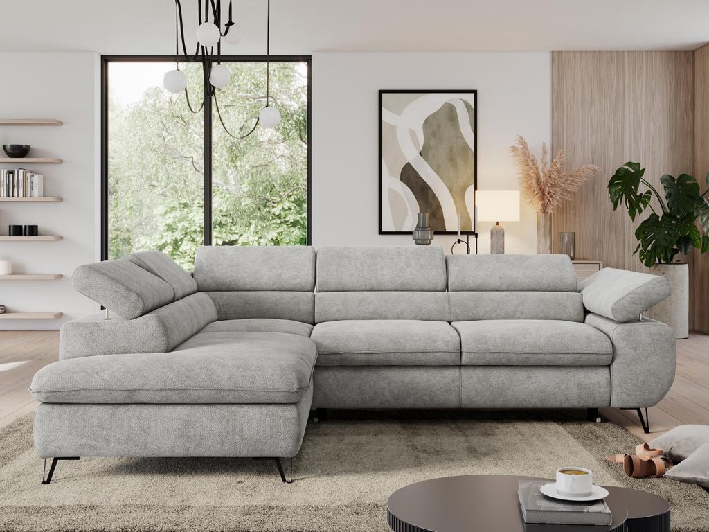 Couch, L-förmig ecksofa, mit Schlaffunktion und Produktbild 