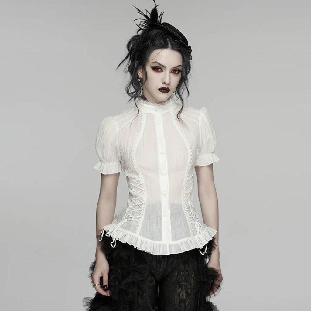 Punk Rave Top - Bone White S