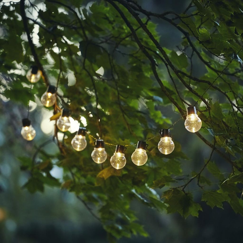 LED Lichterkette PARTAJ - Solar - 10 warmweiße LED - L: Produktbild 