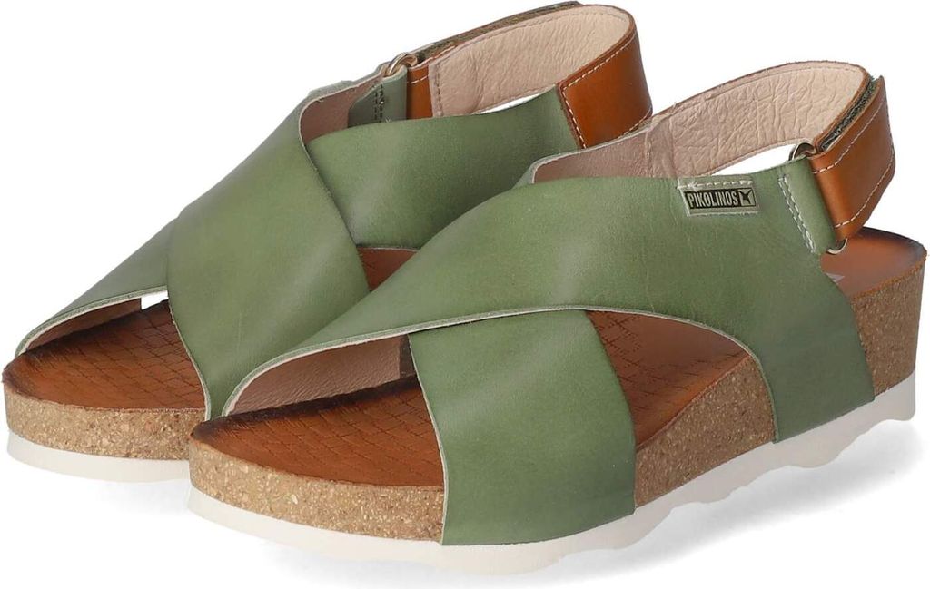 Pikolinos Damen Sandalen MAHON Grün Glattleder Größe: 42