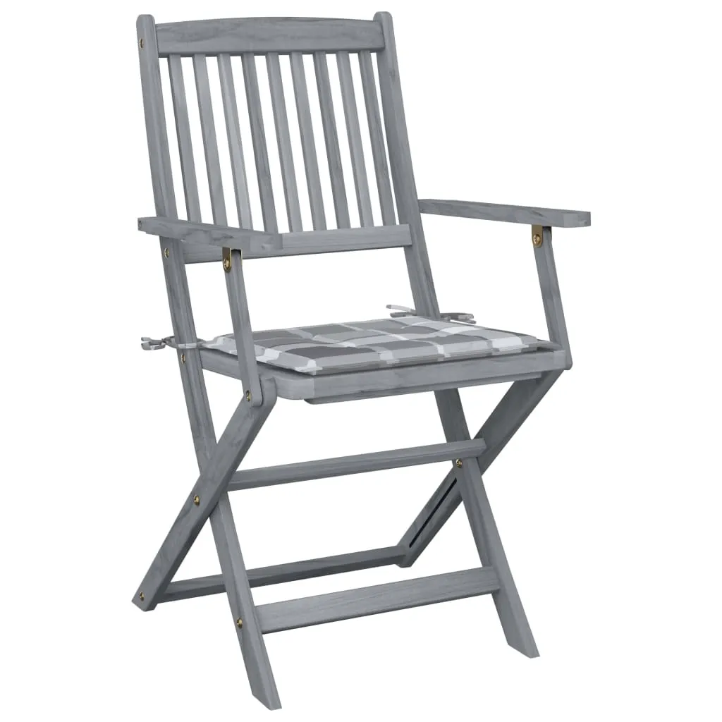 vidaXL Sedie Giardino Legno Acacia Pieghevoli con Cuscini - Offerta 2 pz