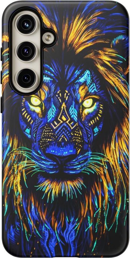 Leuchtendes Löwengesicht – Handyhülle Kompatibel mit Galaxy S24 Plus
