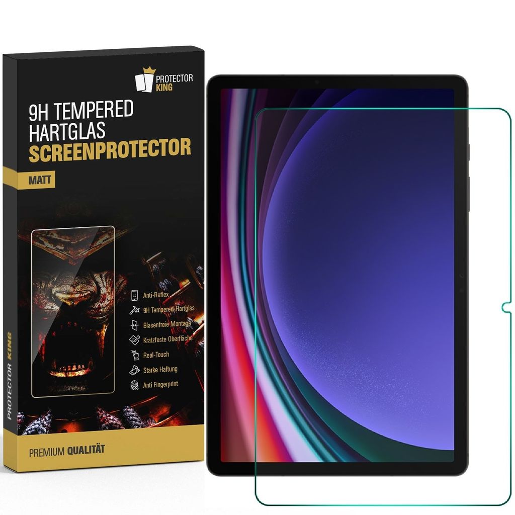 2x 9H Panzerglas für Samsung Galaxy Tab S9 Plus Displayschutz Schutzglas Matt entspiegelt echtes Tempered Glass Schutzfolie Hartglas Panzerfolie S...