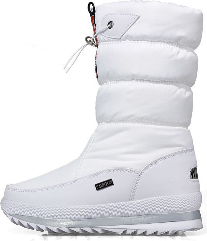 TIANPENG Halbgefütterte wasserdichte Schneestiefel für Damen, warm gefütterte Stiefel, Damen-Winter-Outdoor-Stiefel, Größe: 36-42