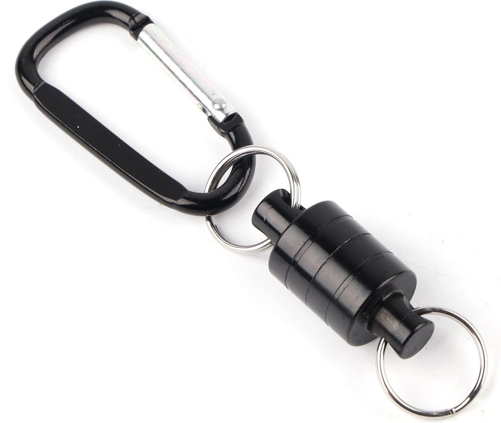 Magnetschnalle, Fliegenfischen, magnetischer Netzentriegelungsclip, Hängehalter, Lanyard-Clip (einzeln, schwarz)