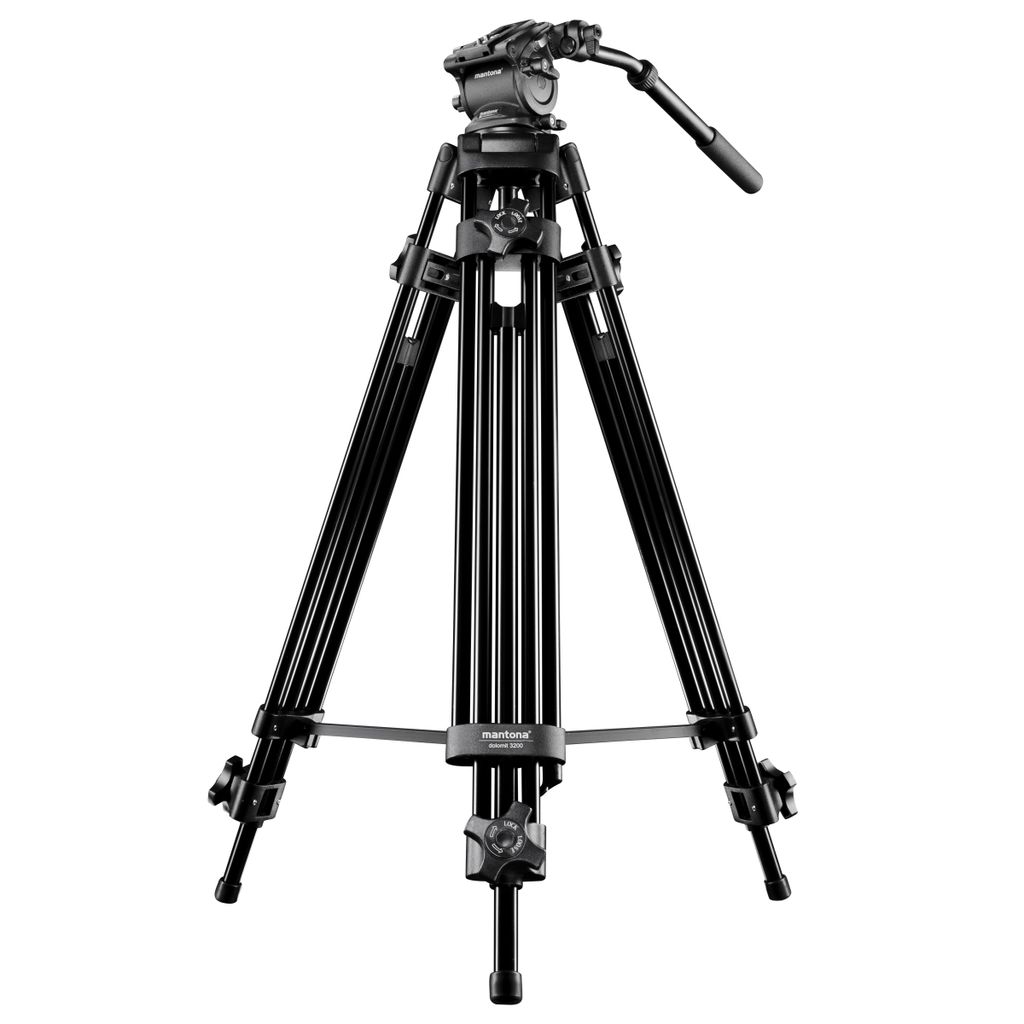 Mantona Dolomit 1300, 3 Bein(e), Schwarz, 188 cm, 4,61 kg Produktbild 