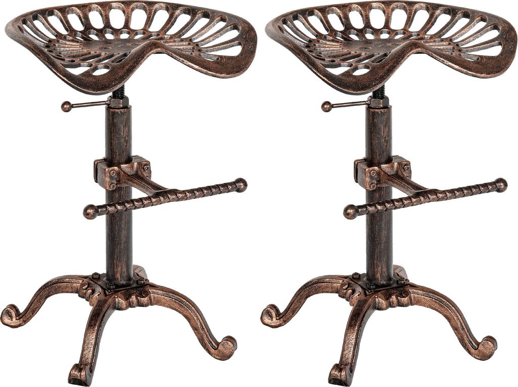 CLP 2er Set Barhocker Butch höhenverstellbar Farbe:bronze