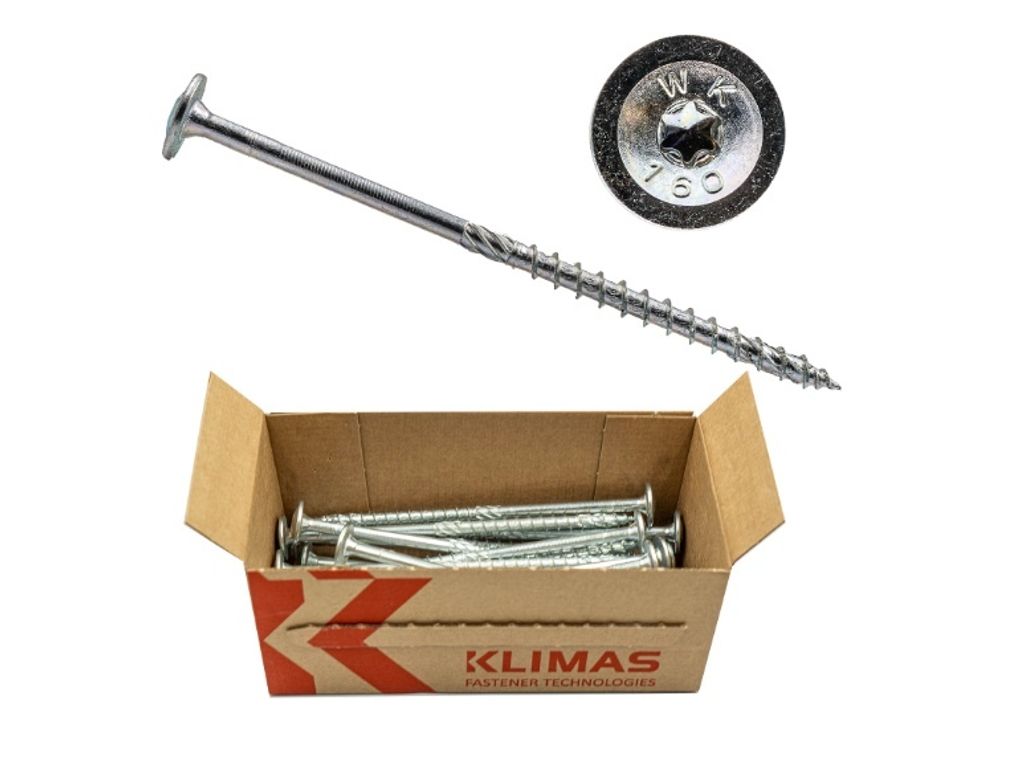 Klimas Tellerkopfschrauben Weiß 10x300 - 25 Stk.