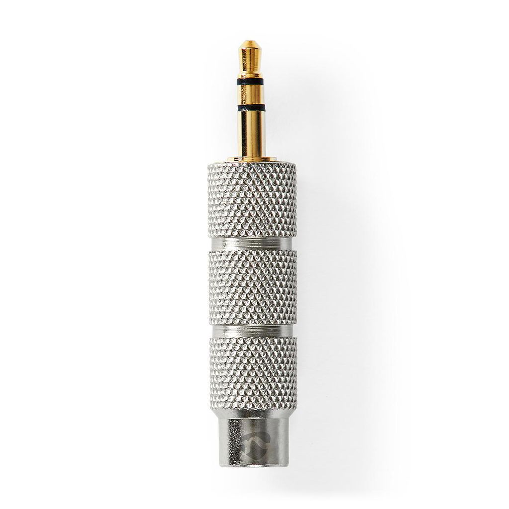 Nedis Stereo-Audio-Adapter - 3.5 mm Stecker - 6.35 mm Buchse - Vergoldet - Gerade - Aluminium / Zink - Gold / Metall - 1 Stück - Verpackung mit Si...