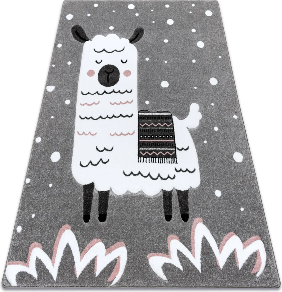 Tapis PETIT LAMA gris 240x330 cm : grand tapis de salon moderne et doux