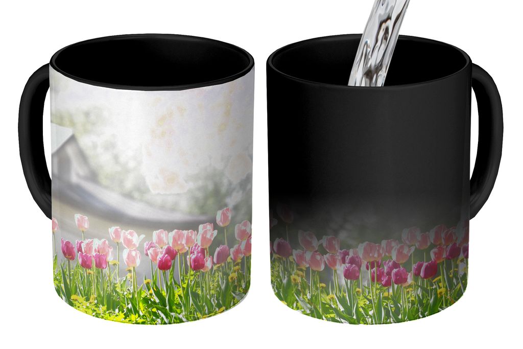 KitchenYeah Zauber Tasse Zaubertasse Magic Tulpen - Farben - Frühling 350 ml Farbwechsel Becher Geschenk Geschenkidee - Magic-Tasse - Fototasse ...