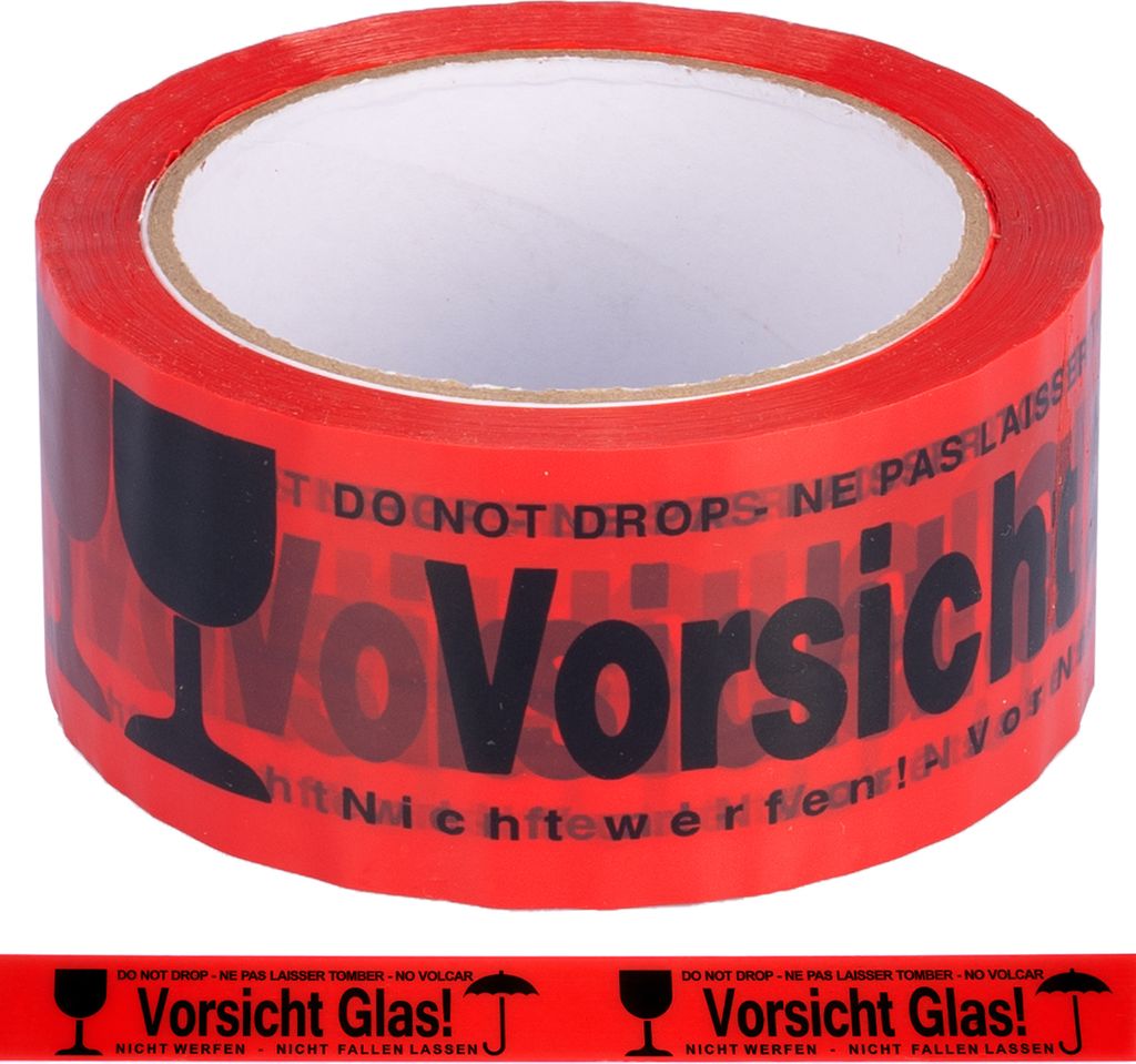 72 Rollen Paketklebeband Standard PP Vorsicht Glas 50 mm x Produktbild 3