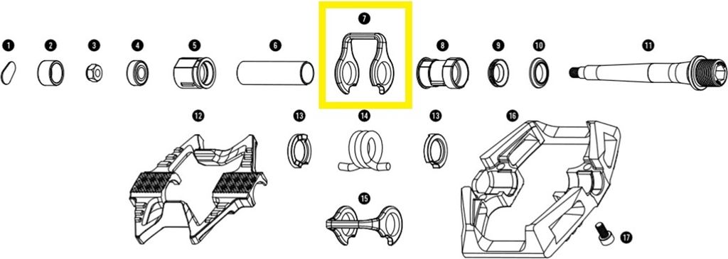 Crankbrothers Pedal Wing Flügel, innen, Double Shot