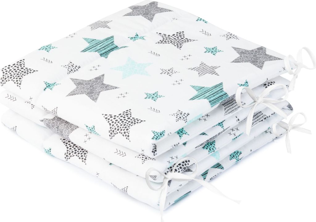 Amilian Bettumrandung Babybett Baby Kinder Nestchen Kantenschutz Bettnestchen Kopfumrandung für Laufstall Bettausstattung Bettschlange 180 cm