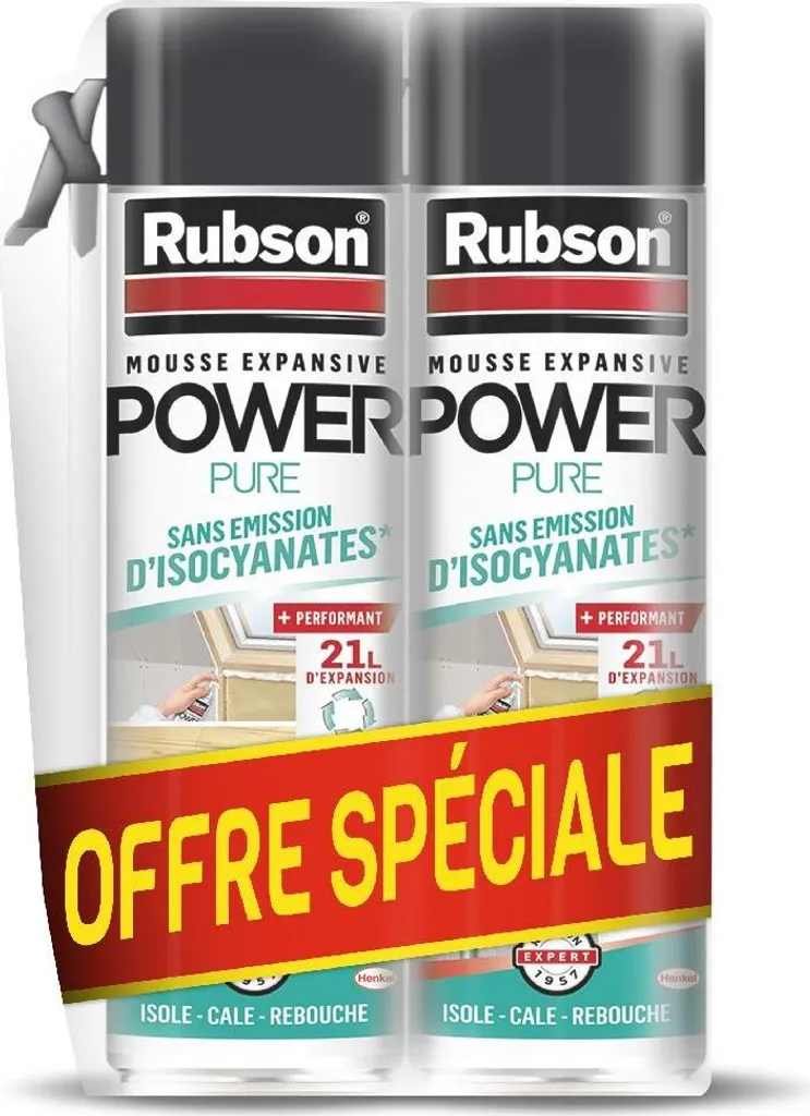 Set 2 Schiume Rubson Power Pure 21L - Isolamento Termico Bianco Puro