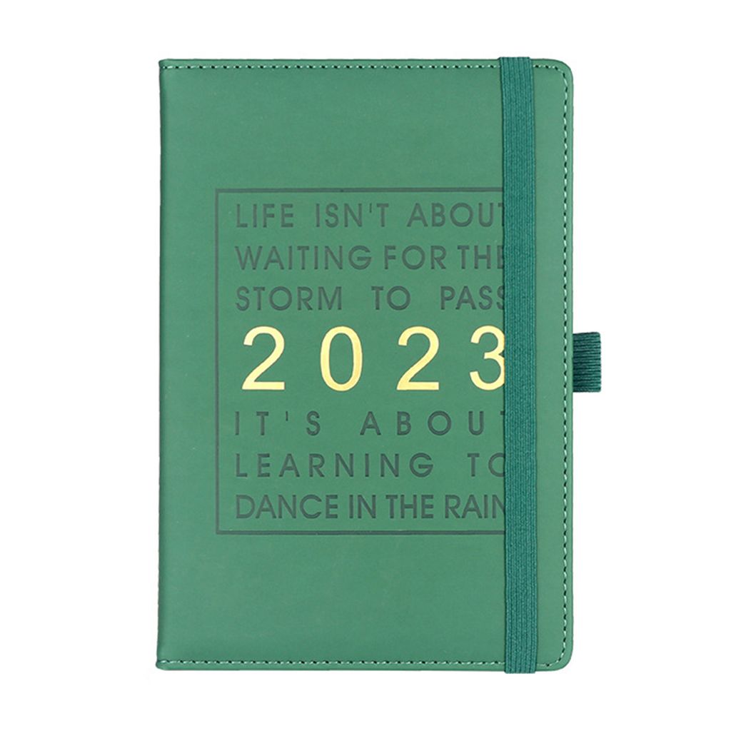 Schplan Buch Multifunktionaler Effizienzhandbuch Zeitmanagement 2023 A5 English Version Agenda Planer Notebook Office Supplies-Grün