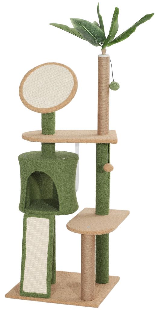 PawHut Kraboom 139 cm, kattenboom met kattenhol, geschikt Productafbeelding 