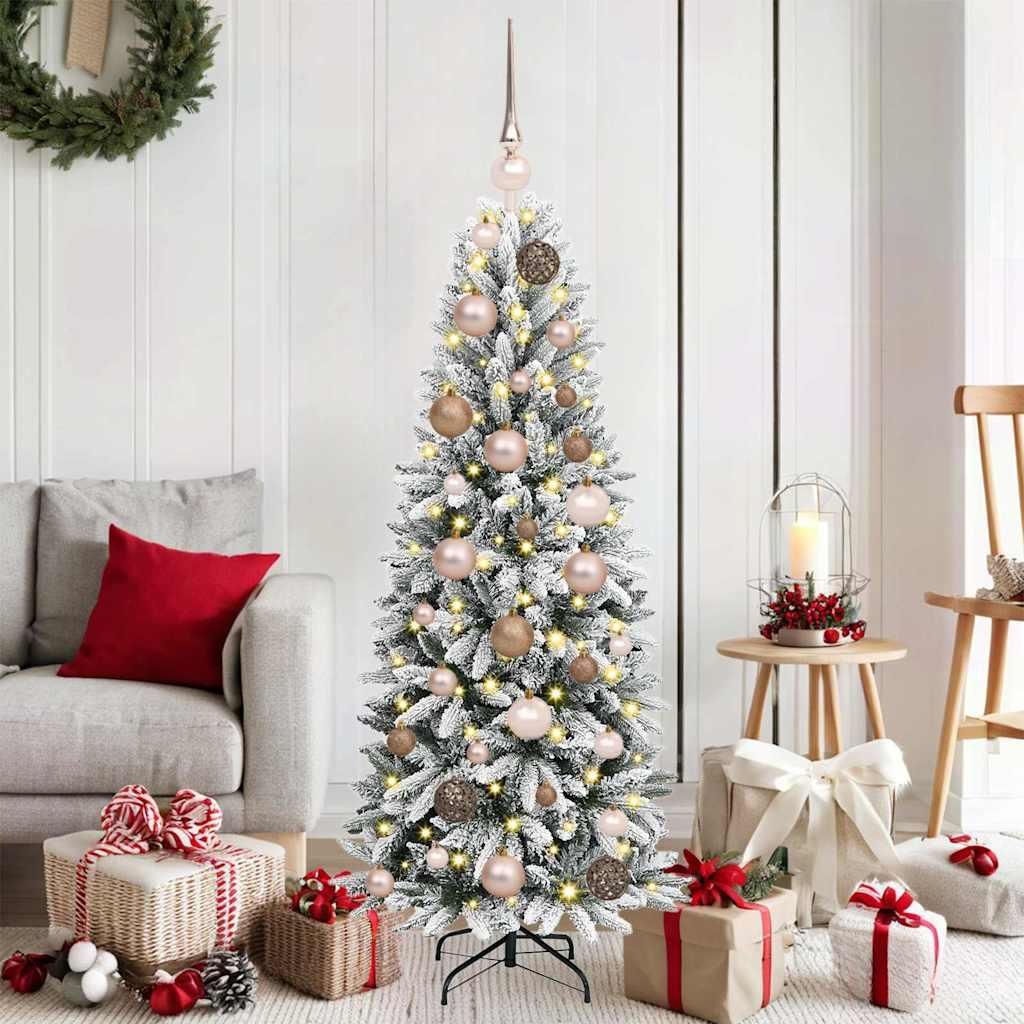 "Schlussverkauf" Künstlicher Weihnachtsbaum(1 pc) - Kunstbaum/Tannenbaum - mit 150 LEDs mit Ständer Weiß 120 cm C7522