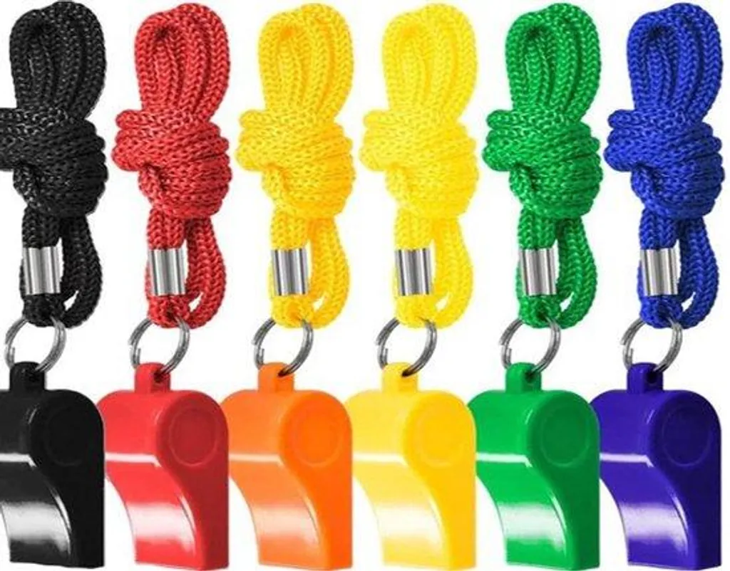 Sifflet puissant pour se faire entendre - Pack de 6 sifflets avec cordon