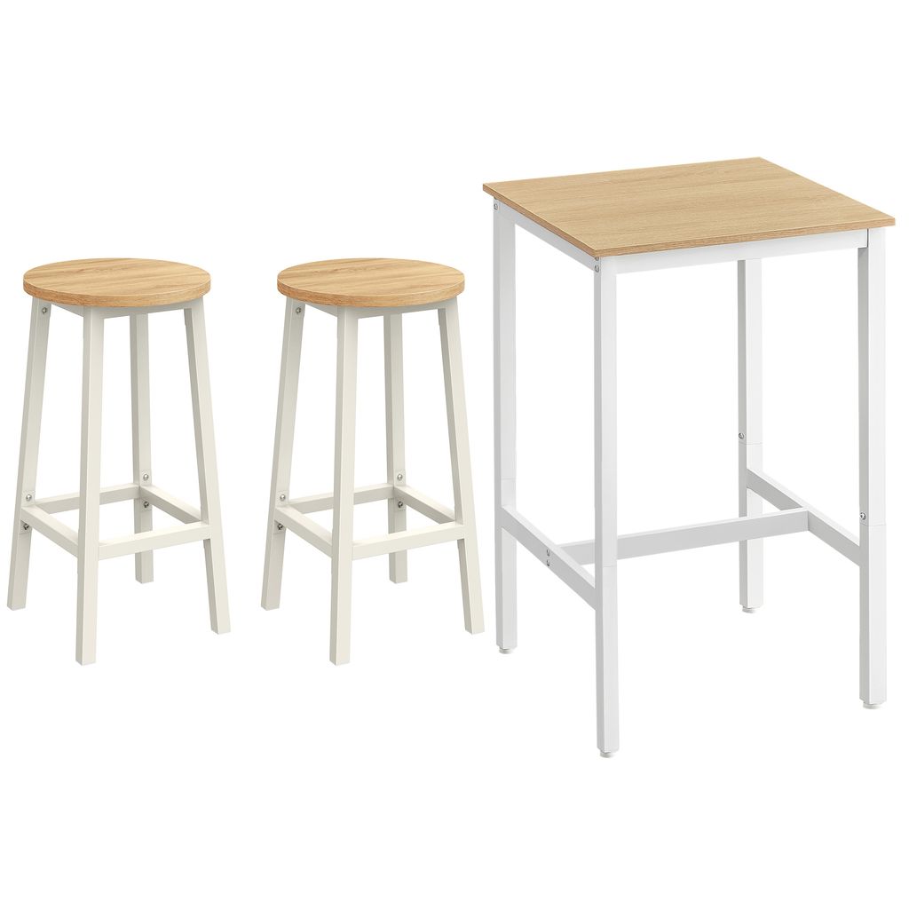VASAGLE Bartisch mit 2 Barhockern Set, einfache Montage, Produktbild 
