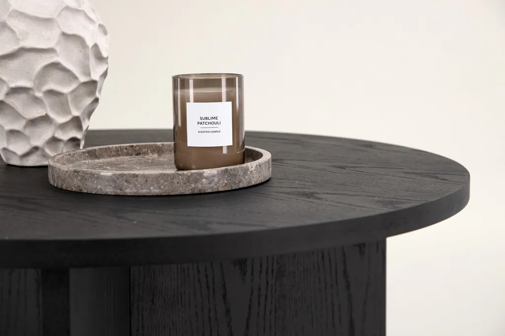 Table Basse Saltö Noir Mat Finition Premium avec Plateau Résistant - 9