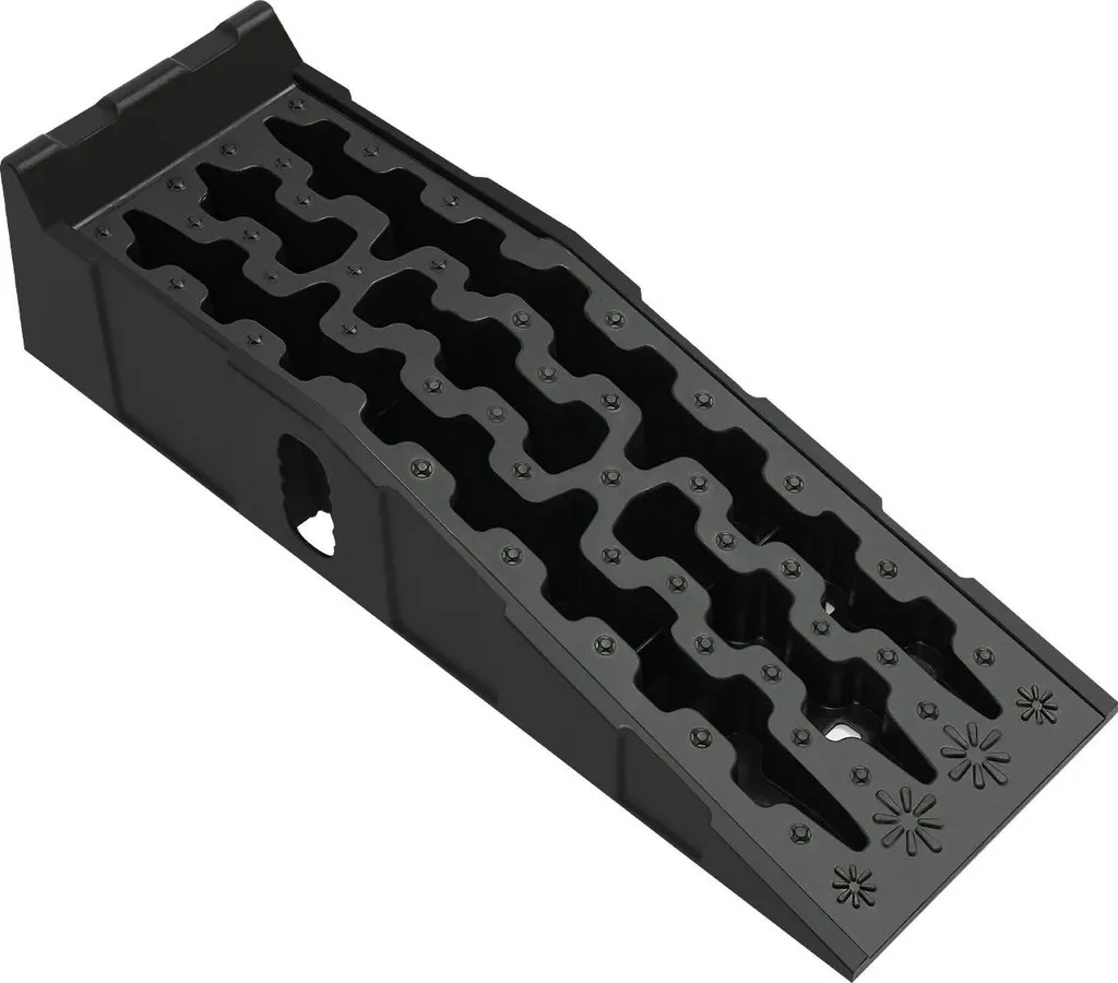 Rampes d'accès auto 7,26 t Lot de 2 rampes PP Noir de 90,8cm