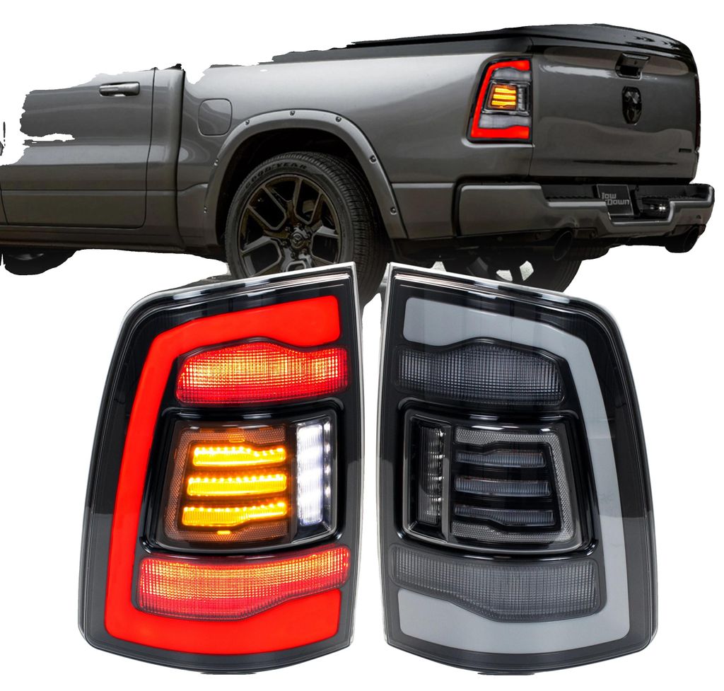 LED zadné svetlá, 12 V, 35 W, 5 kg, číre, pre Dodge Ram Obrázok produktu 