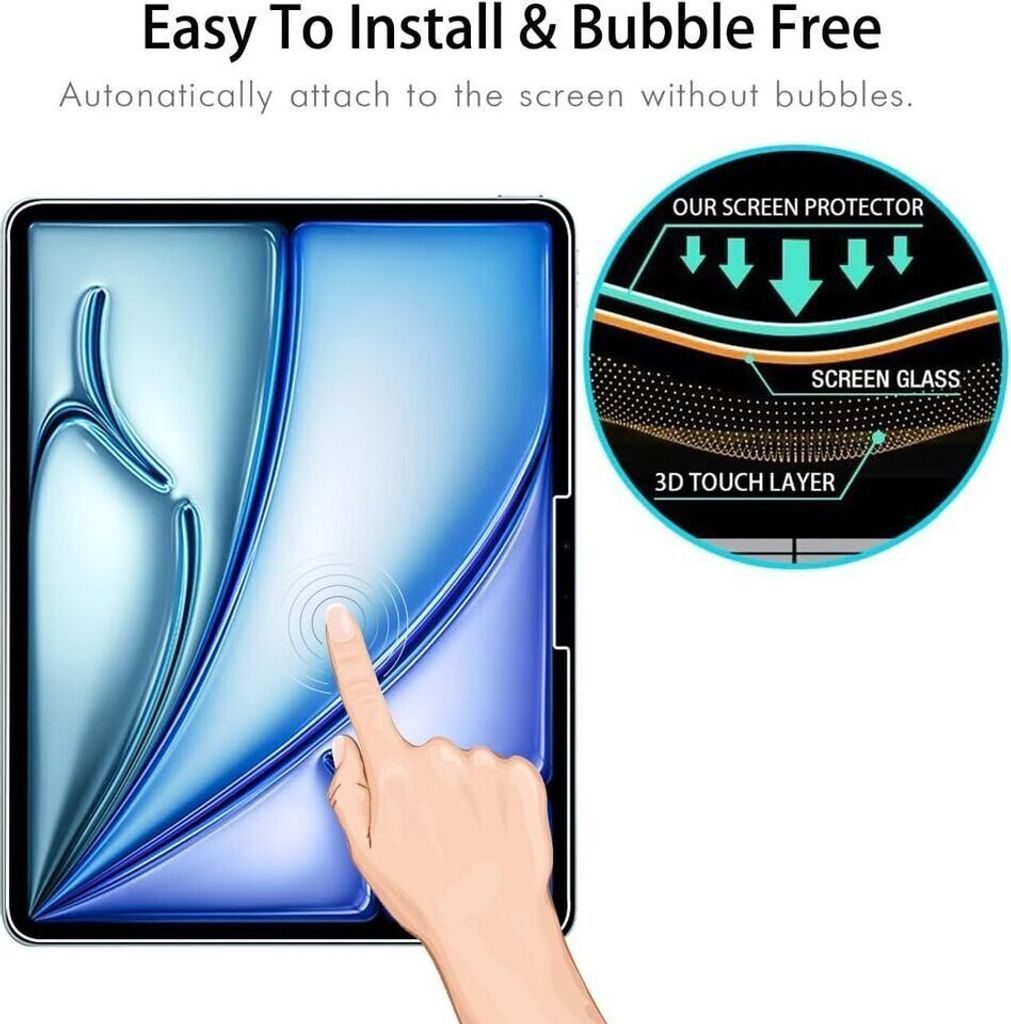 2X Schutzglas für Apple iPad Air 2024 11″ Zoll Display 6. Produktbild 9