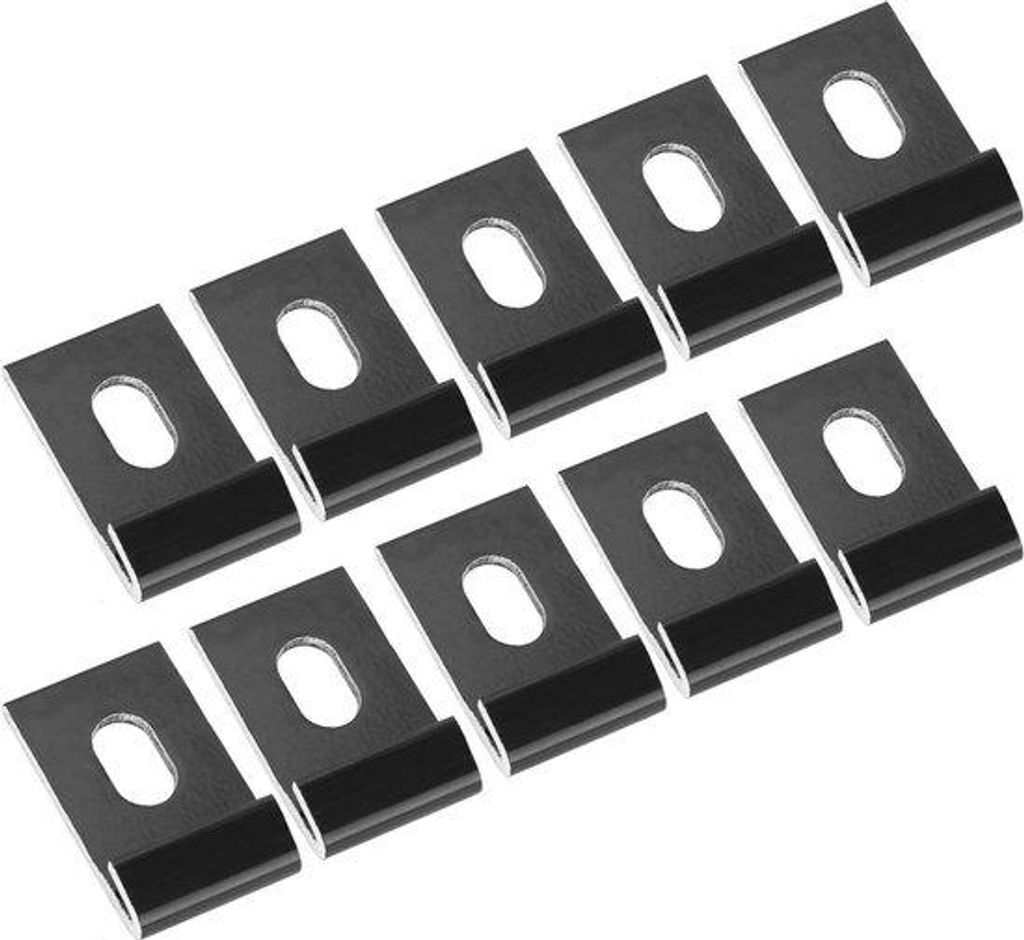 Metallische Klemmen für Gärten - Set aus 10 Stücken - schwarz - 1,3x0,8In - Gartenbedarf
