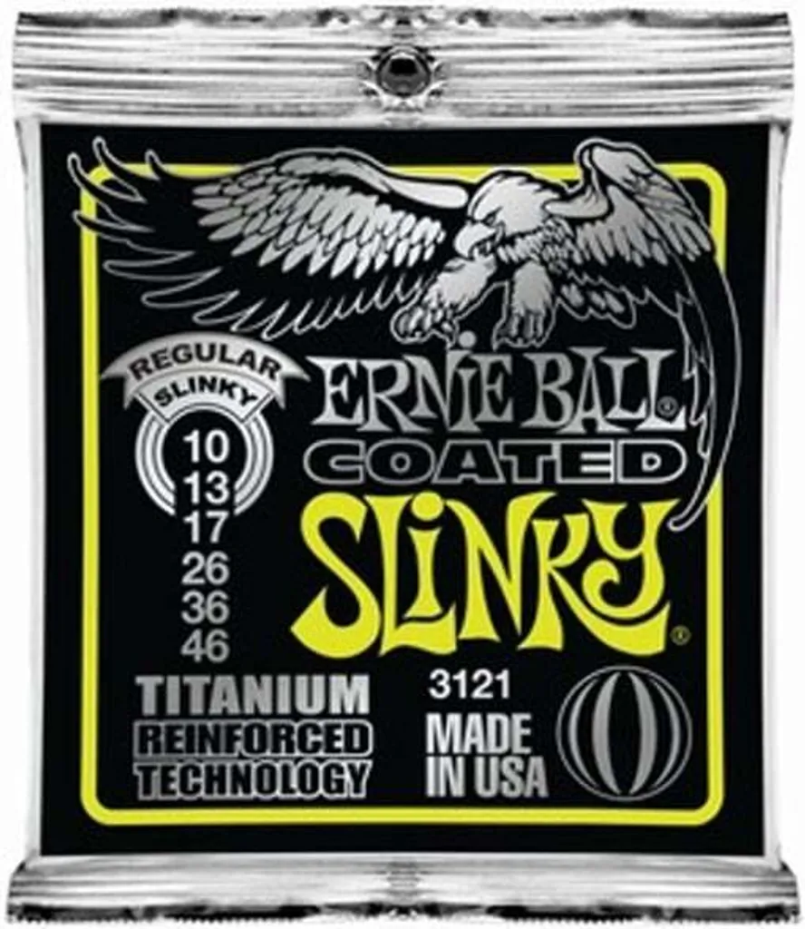 Jeu de Cordes pour Guitare Électrique Coated Slinky Regular Ernie Ball 10-46
