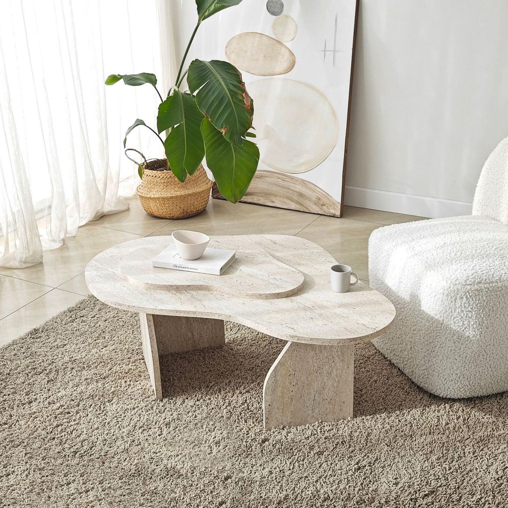 Skye Decor, Melted - Travertine, table basse, panneaux de Image du produit 
