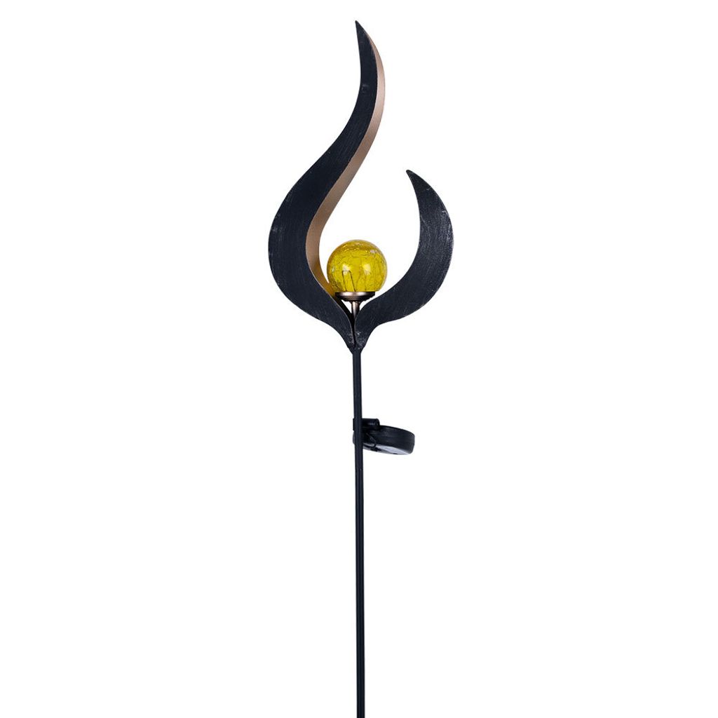 LED Solarleuchte, IP44, Erdspieß, Flammenoptik, H 90cm