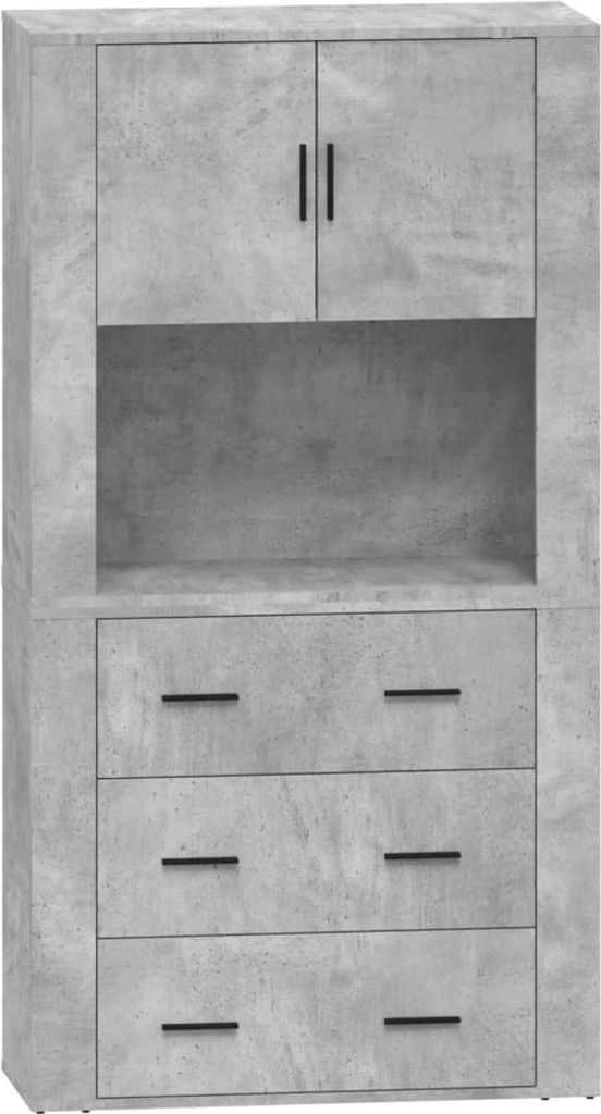Highboard Betongrau Holzwerkstoff